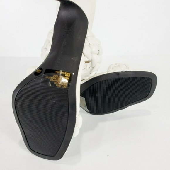 INC International Concepts Lyra Braided Sandals White -8.5 - Picture 9 of 9